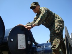 Photo : The Operation included fuel shipment to the disaster areas.