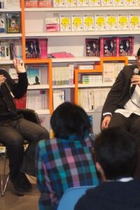 Azuma (left) and Hosoda. PHOTO: COURTESY OF GENRON CO., LTD.